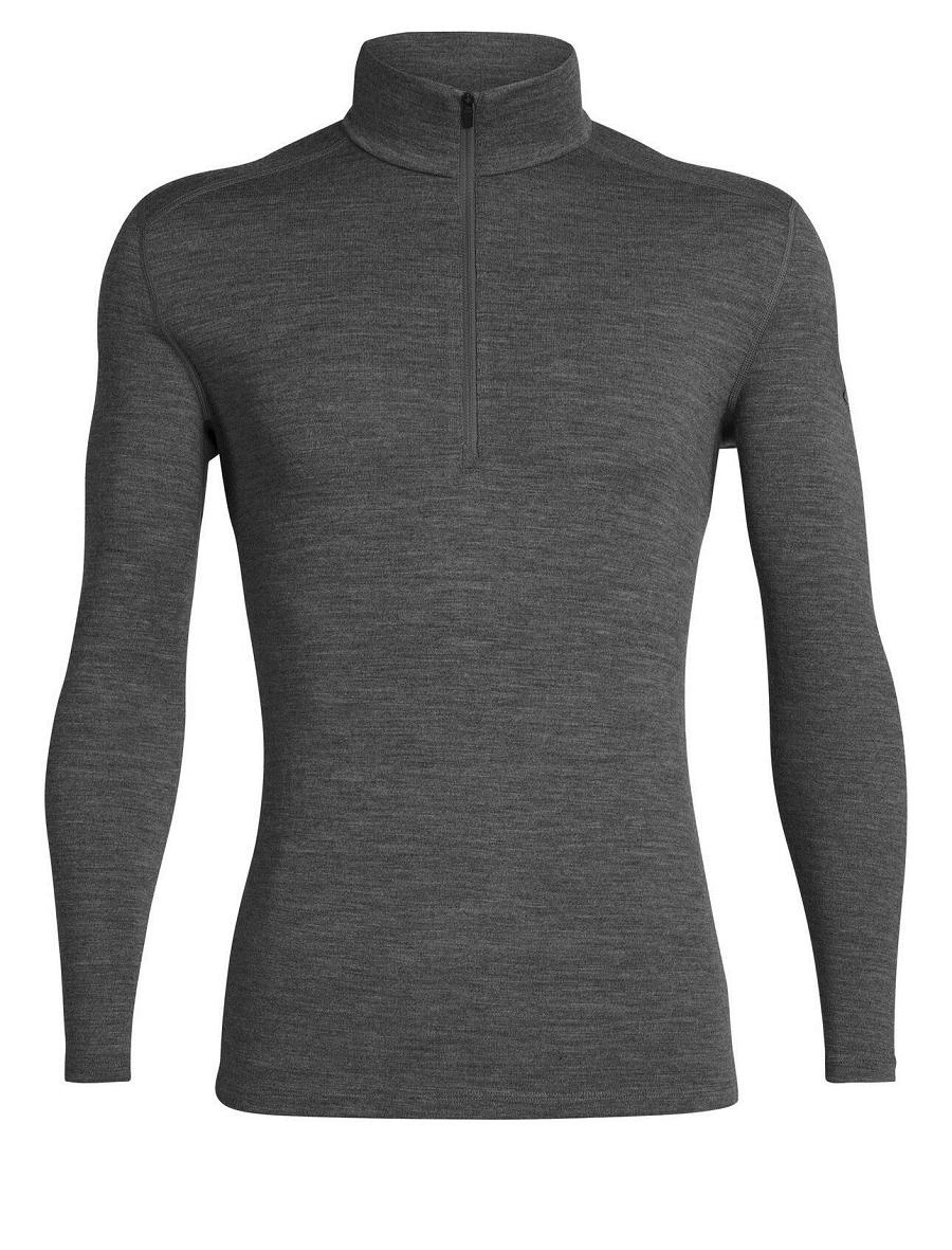 Gritstone Heather Men's Icebreaker Merino 260 Tech Long Sleeve Half Zip Thermal Top Base Layers | USA 1386ILHS